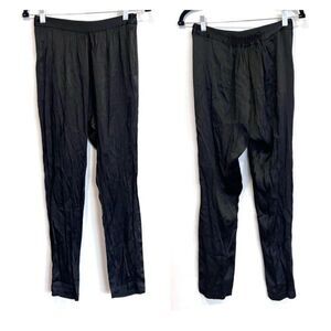 Steven Alan Women's Work Pants Trousers Side Zip Pockets Viscose Black Size 0 XS